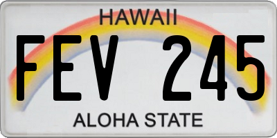 HI license plate FEV245