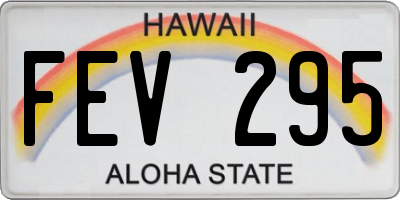 HI license plate FEV295