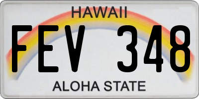 HI license plate FEV348