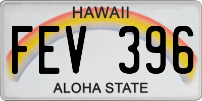 HI license plate FEV396