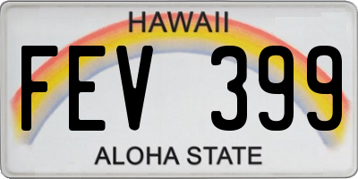 HI license plate FEV399