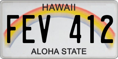 HI license plate FEV412
