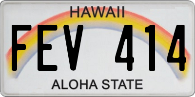 HI license plate FEV414