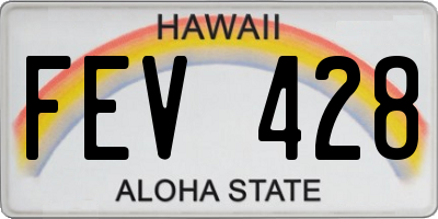 HI license plate FEV428