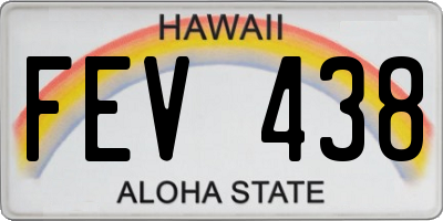 HI license plate FEV438