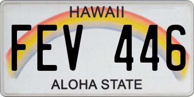 HI license plate FEV446