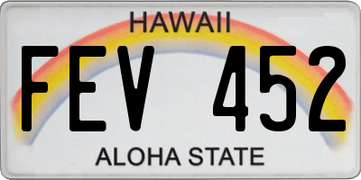 HI license plate FEV452