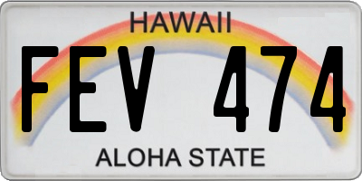 HI license plate FEV474