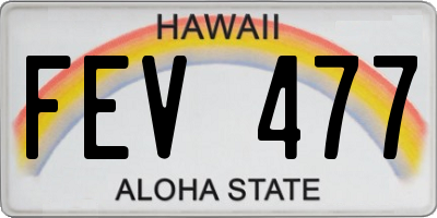HI license plate FEV477