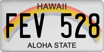 HI license plate FEV528