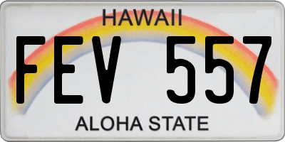 HI license plate FEV557