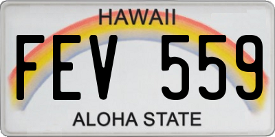 HI license plate FEV559