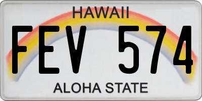 HI license plate FEV574