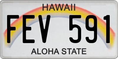 HI license plate FEV591