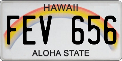 HI license plate FEV656