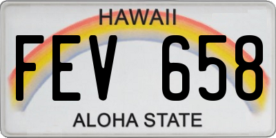 HI license plate FEV658
