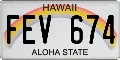 HI license plate FEV674