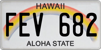 HI license plate FEV682