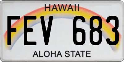 HI license plate FEV683
