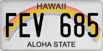 HI license plate FEV685