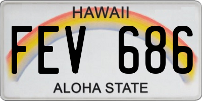HI license plate FEV686