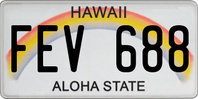 HI license plate FEV688