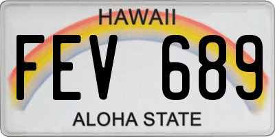 HI license plate FEV689