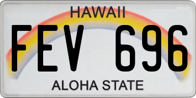 HI license plate FEV696