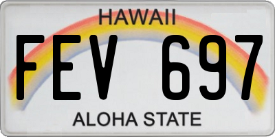 HI license plate FEV697