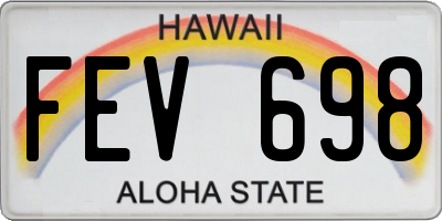 HI license plate FEV698