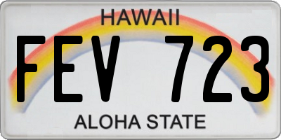 HI license plate FEV723
