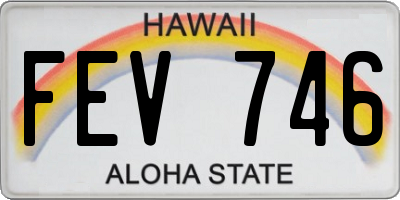 HI license plate FEV746