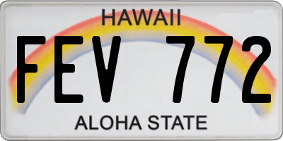 HI license plate FEV772