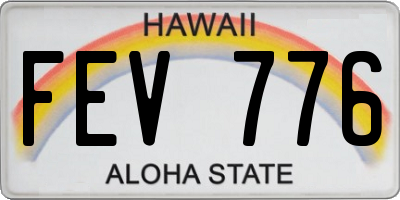 HI license plate FEV776
