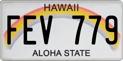 HI license plate FEV779
