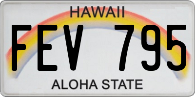 HI license plate FEV795