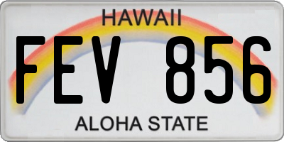 HI license plate FEV856