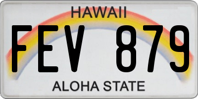 HI license plate FEV879