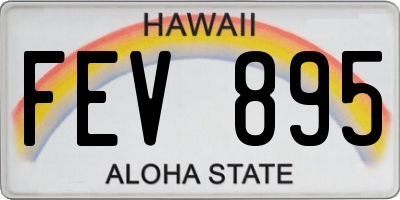 HI license plate FEV895
