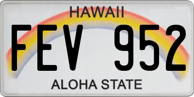 HI license plate FEV952