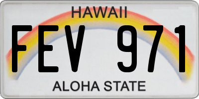HI license plate FEV971
