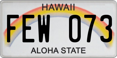 HI license plate FEW073