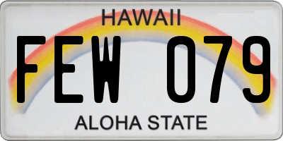 HI license plate FEW079