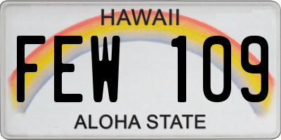 HI license plate FEW109
