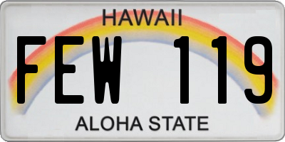 HI license plate FEW119