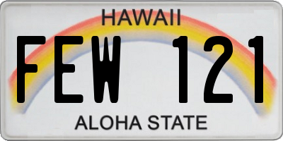 HI license plate FEW121