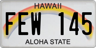 HI license plate FEW145