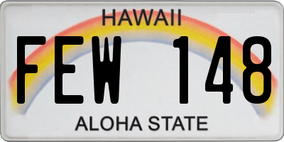 HI license plate FEW148