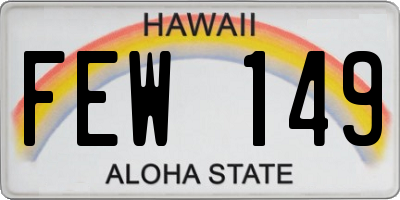HI license plate FEW149