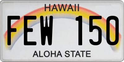 HI license plate FEW150